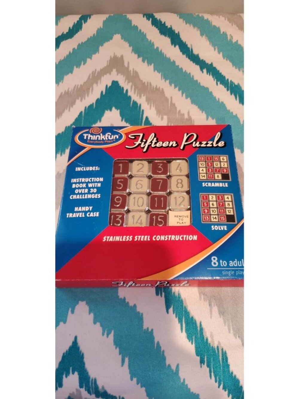New Fifteen Puzzle by Binary Arts - Brain Game w/Case Instruction and Booklet.